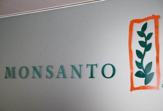Logo da Monsanto na sede da companhia em Morges, na Suíça