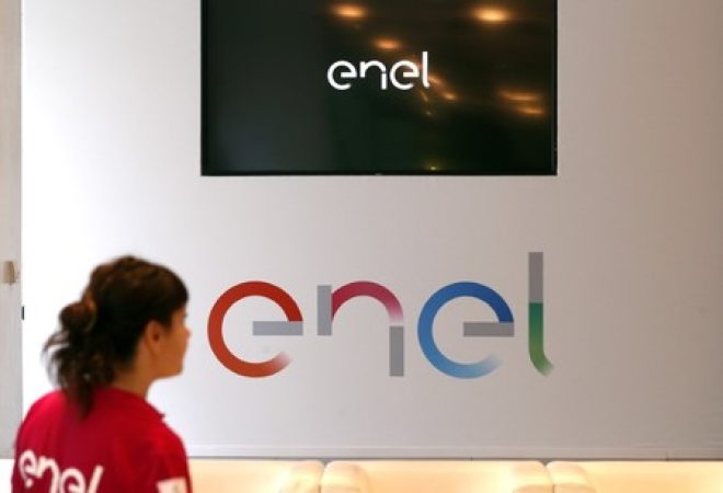 Novo logo da Enel em Milão