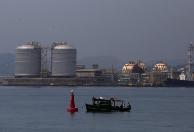 Estação de combustível da Petrobras no Rio de Janeiro, Brasil
