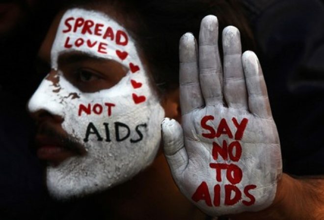 Campanha contra Aids em Chandigarh, Índia