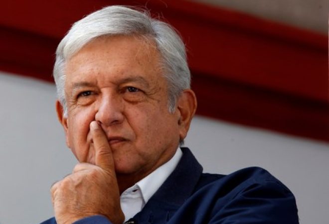 Presidente eleito do México, Andrés Manuel López Obrador, durante entrevista coletiva na Cidade do México