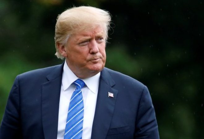 Presidente dos Estados Unidos, Donald Trump, na Casa Branca, em Washington