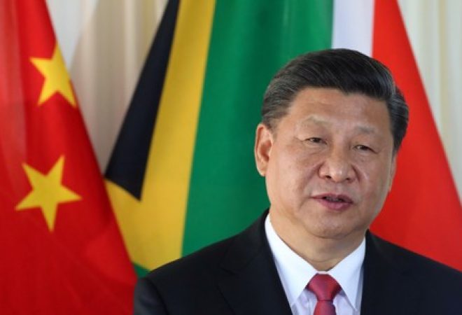 Presidente da China, Xi Jinping, em Pretória, na África do Sul