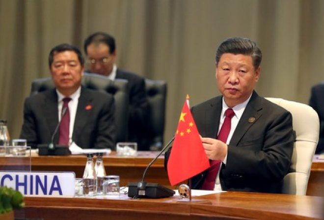 Presidente chinês, Xi Jinping, durante cúpula do Brics em Johanesburgo
