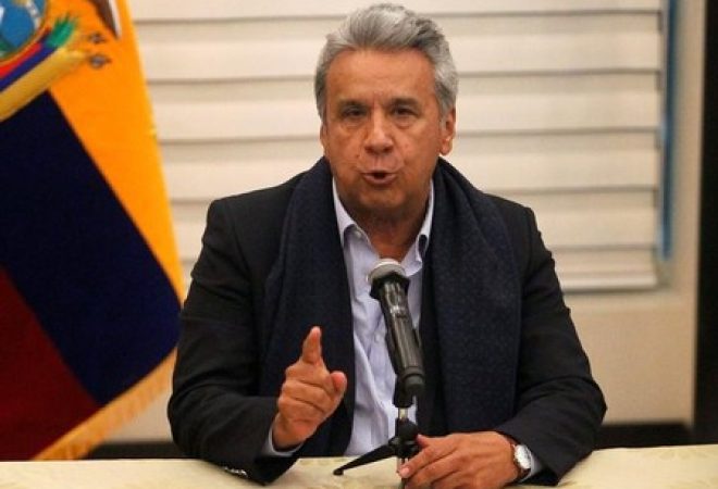 Presidente do Equador, Lenín Moreno, em Quito