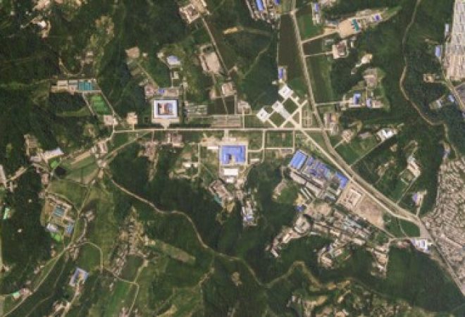 Imagem de satélite da fábrica de produção de mísseis de Sanumdong na Coreia do Norte