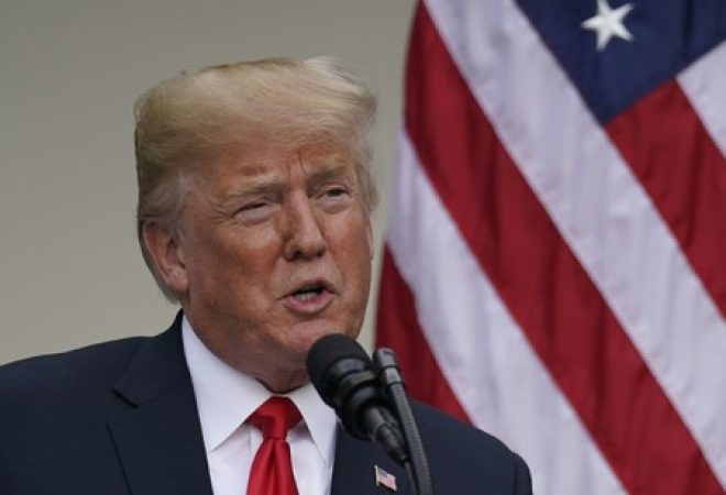 Presidente dos Estados Unidos, Donald Trump, na Casa Branca, em Washington