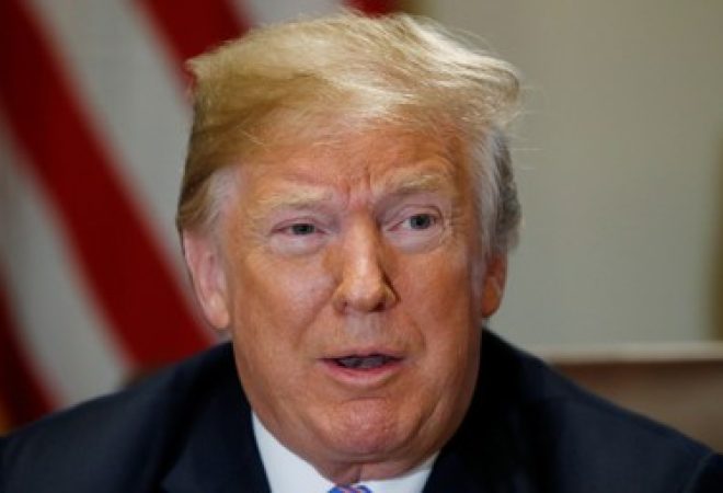 Presidente dos Estados Unidos, Donald Trump, na Casa Branca, em Washington