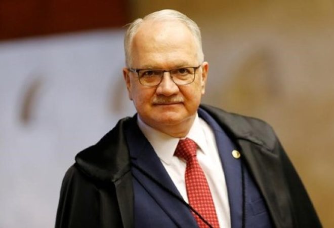 Ministro Edson Fachin, do STF, durante sessão da corte