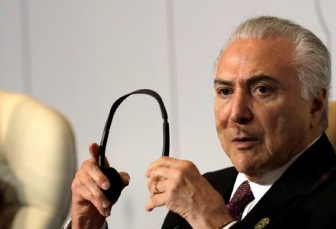 Presidente Michel Temer durante encontro dos Brics na África do Sul