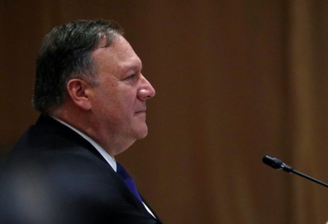 Secretário de Estado norte-americano, Mike Pompeo