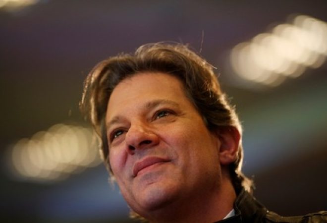 Fernando Haddad durante evento em Brasília