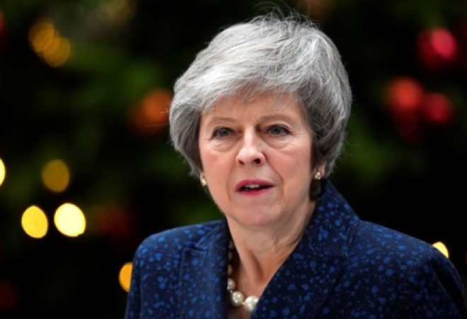 Primeira-ministra britânica, Theresa May, em Londres