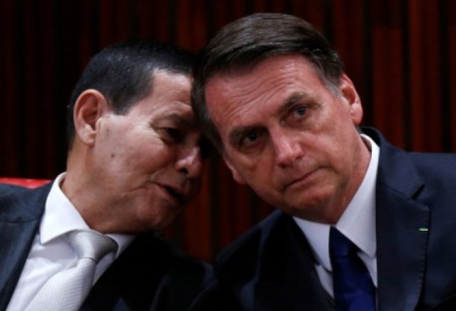 Mourão e Bolsonaro em Brasília