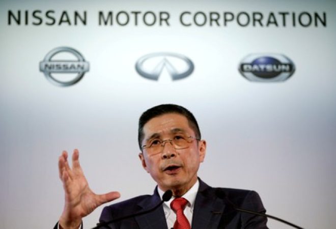 Presidente-executivo da Nissan, Hiroto Saikawa, concede entrevista coletiva na sede da empresa em Yokohama