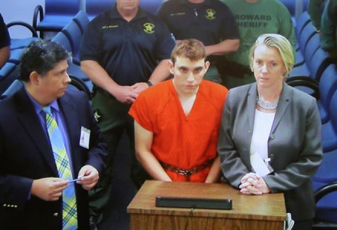 Cruz durante audiência em Fort Lauderdale