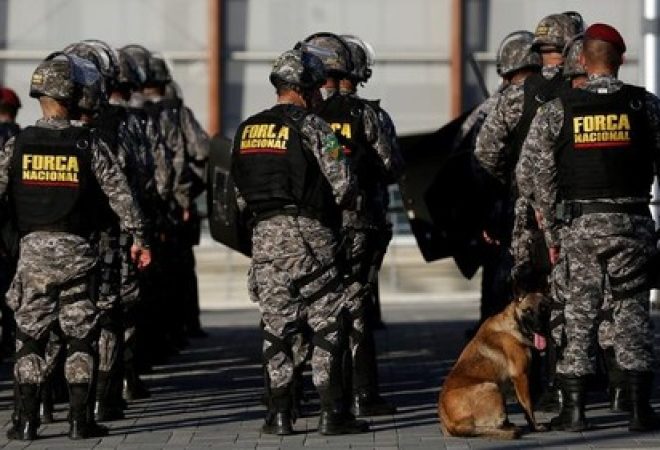 Soldados da Força Nacional, no Rio de Janeiro