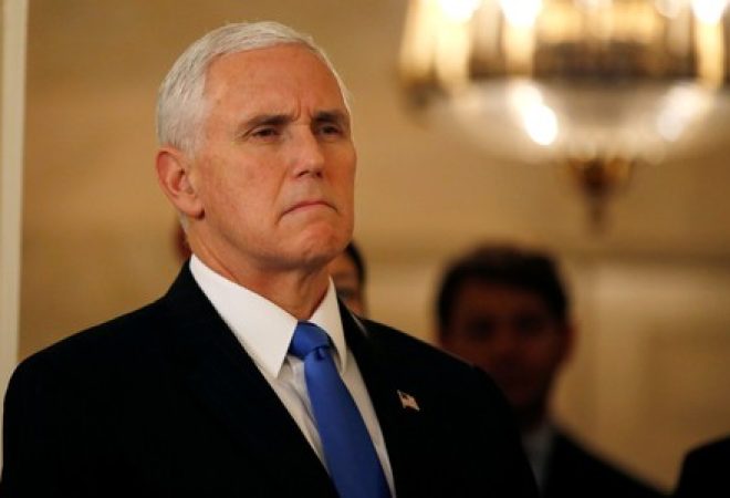 Vice-presidente dos Estados Unidos, Mike Pence, durante evento na Casa Branca, em Washington