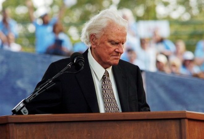 Pastor evangélico norte-americano Billy Graham, em Nova York