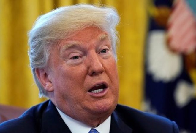 Presidente dos Estados Unidos, Donald Trump, durante entrevista com a Reuters na Casa Branca, em Washington