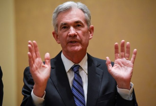 Chair do Federal Reserve, Jerome Powell, em Washington