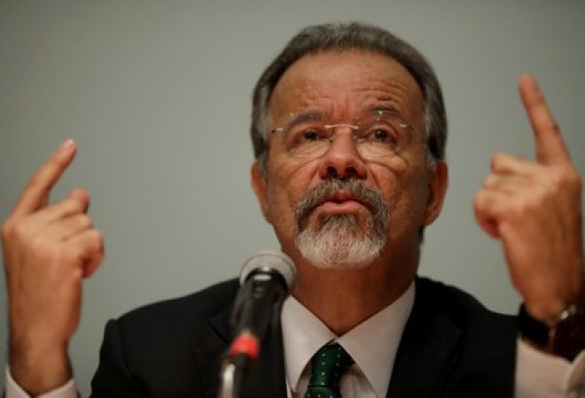 Ministro da Segurança Pública, Raul Jungmann, durante entrevista coletiva em Brasília