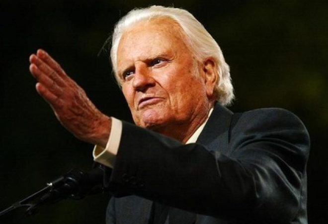 Pastor evangélico norte-americano Billy Graham, em Nova York