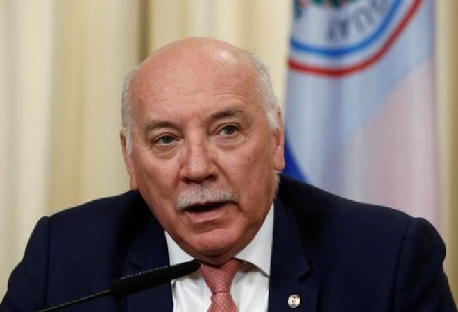 Ministro de Relações Exteriores do Paraguai, Eladio Loizaga, em Moscou, na Rússia