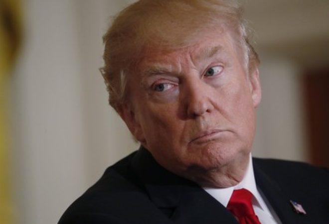 Presidente dos Estados Unidos, Donald Trump, durante coletiva de imprensa na Casa Branca, em Washington