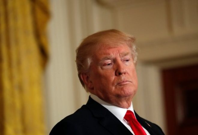 Presidente dos Estados Unidos, Donald Trump, durante coletiva de imprensa na Casa Branca, em Washington