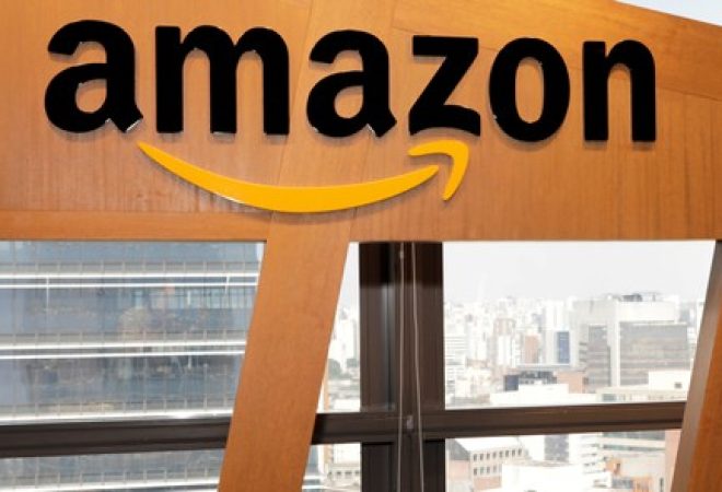 Logo da Amazon.com é visto em São Paulo