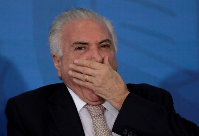 Presidente Michel Temer durante cerimônia em Brasília