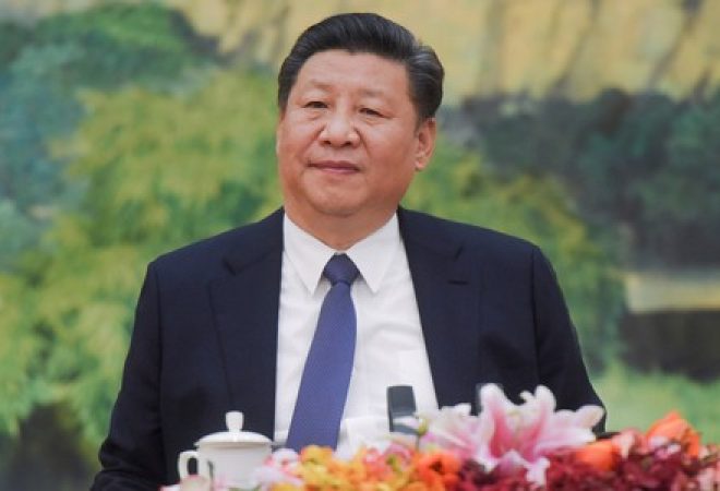 Presidente da China, Xi Jinping, durante reunião em Pequim