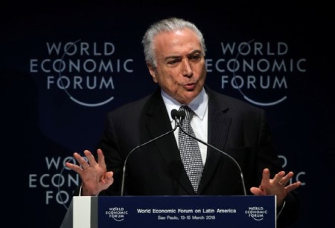 Presidente Michel Temer no Fórum Econômico Mundial para a América Latina em São Paulo