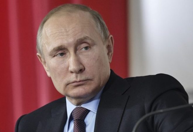 Presidente russo, Vladimir Putin, durante evento em Krasnodar, na Rússia