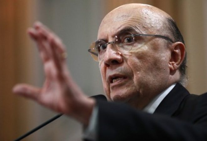 Ministro da Fazenda, Henrique Meirelles, durante evento em Porto Alegre