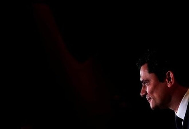 O juiz federal Sérgio Moro durante evento da revista Veja em São Paulo, no Brasil