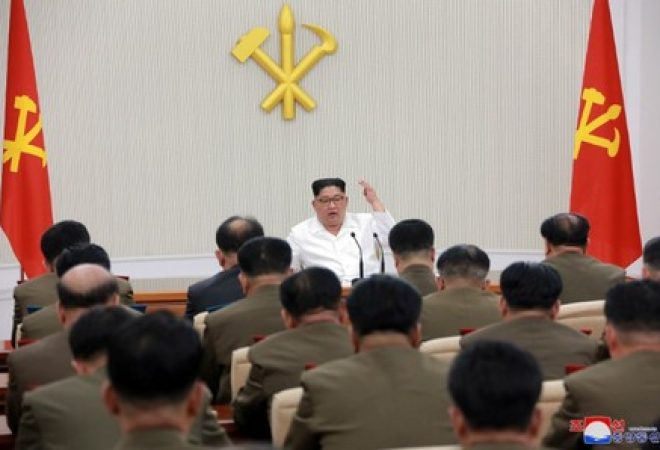 Líder norte-coreano, Kim Jong Un, em Pyongyang