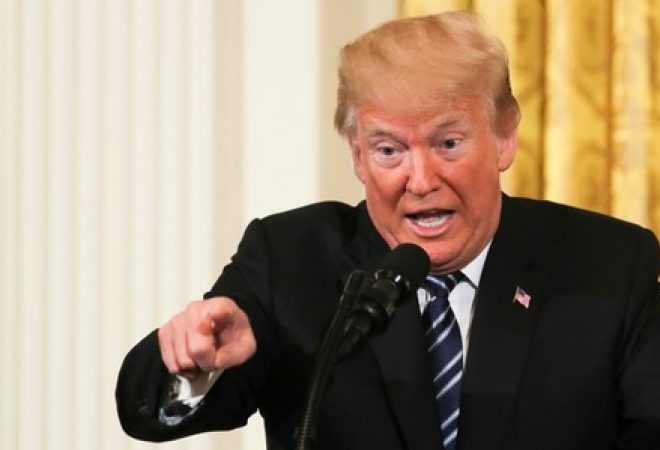 Presidente dos EUA, Donald Trump, em Washington