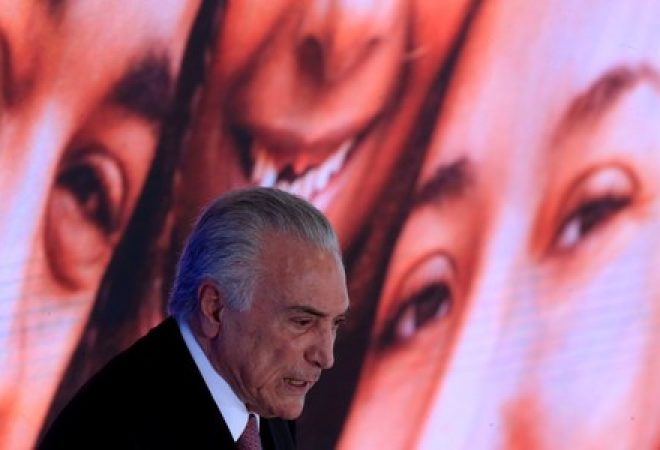 Presidente Michel Temer durante cerimônia em Brasília