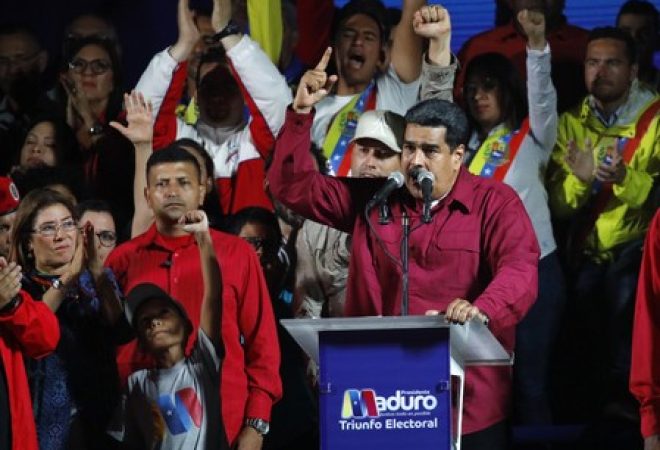 Maduro faz discurso em Caracas