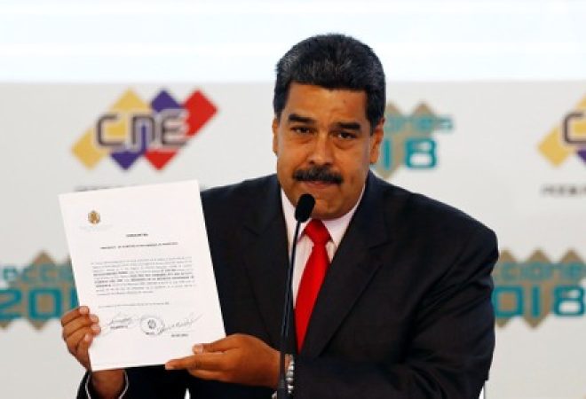 Presidente da Venezuela, Nicolás Maduro, em Caracas