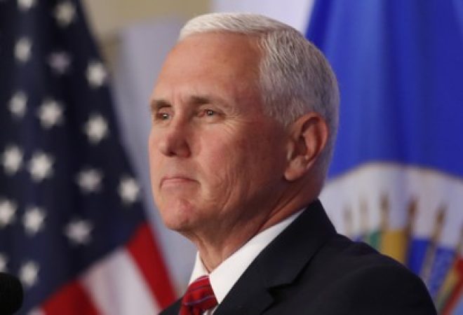 Vice-presidente dos EUA, Mike Pence, em Washington