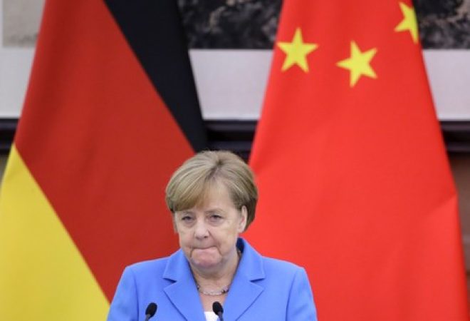 Chanceler alemã, Angela Merkel, em Pequim