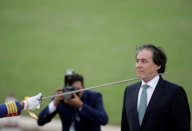 Presidente do Senado, Eunício Oliveira, durante cerimônia em Brasília