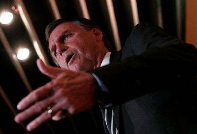 Deputado Jair Bolsonaro durante evento em São Paulo