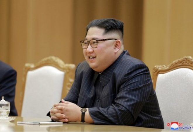 Líder norte-coreano, Kim Jong Un, em Pyongyang