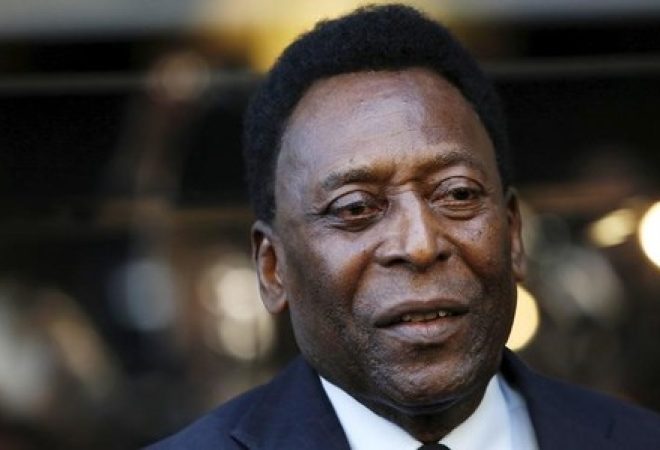 Pelé durante evento em Nova York