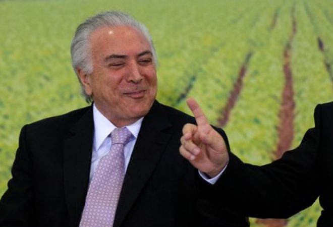 Presidente Michel Temer durante cerimônia em Brasília