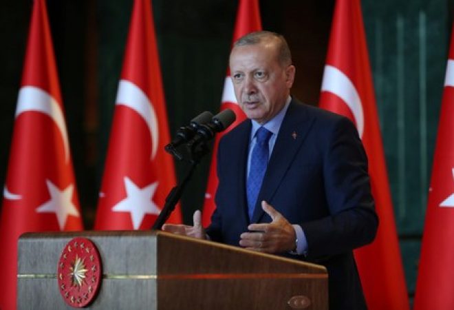 Presidente turco, Tayyip Erdogan, em Ancara